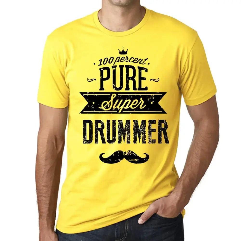 Men's Graphic T-Shirt 100% Pure Super Drummer Eco-Friendly Limited Edition Short Sleeve Tee-Shirt Vintage Birthday Gift Novelty