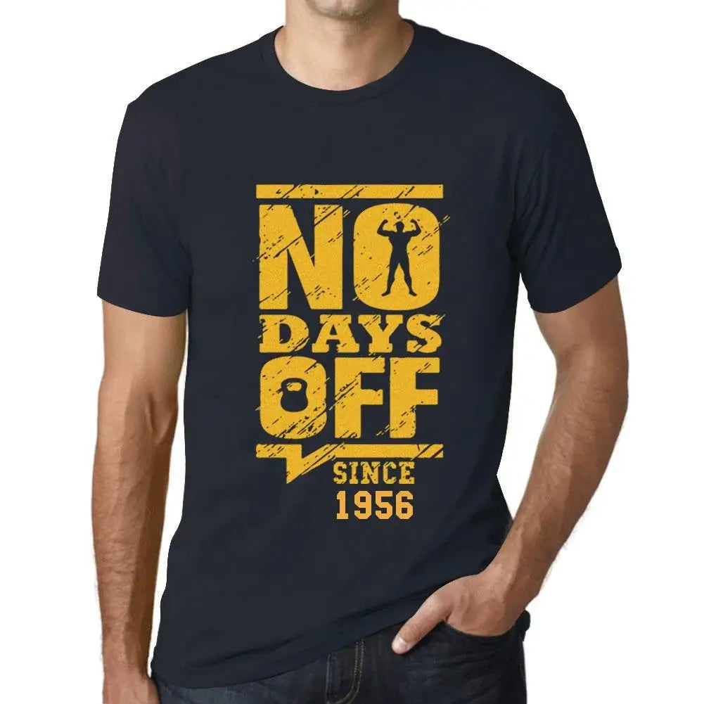 Men's Graphic T-Shirt No Days Off Since 1956 68th Birthday Anniversary 68 Year Old Gift 1956 Vintage Eco-Friendly Short Sleeve Novelty Tee