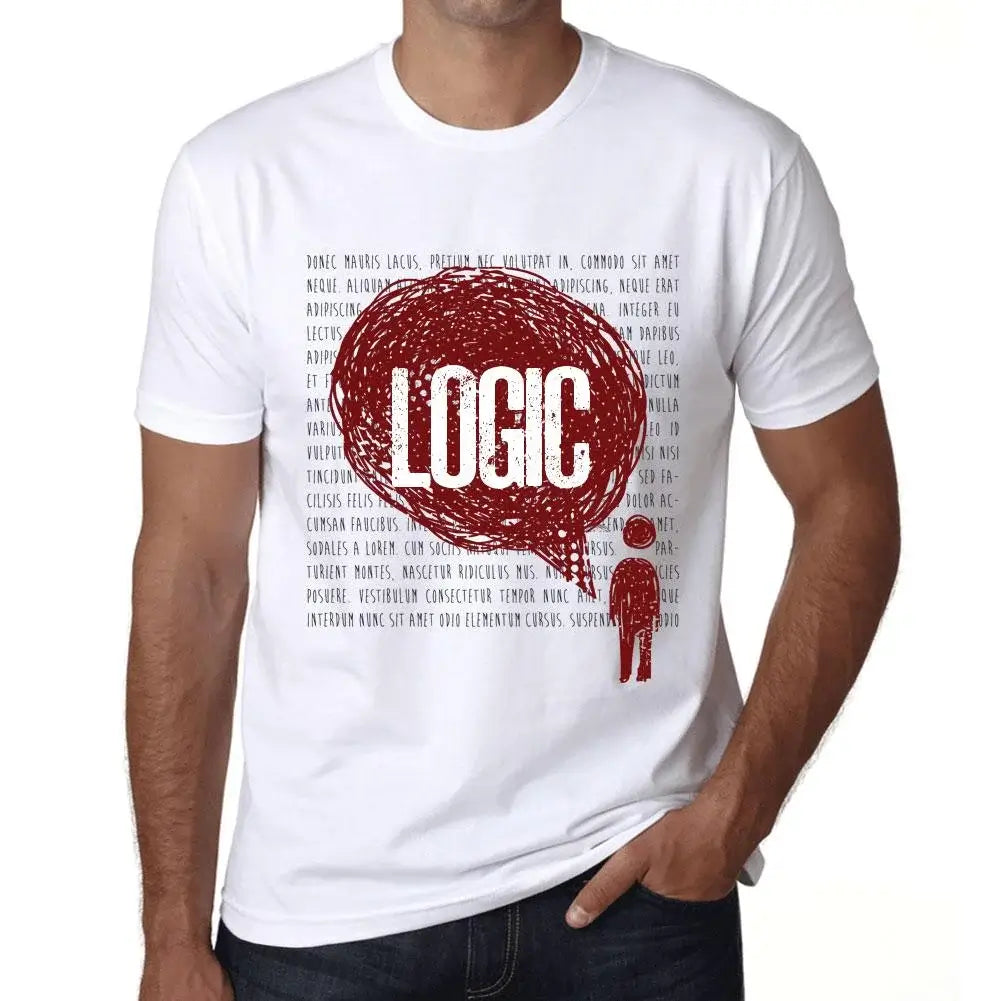 Men's Graphic T-Shirt Thoughts Logic Eco-Friendly Limited Edition Short Sleeve Tee-Shirt Vintage Birthday Gift Novelty