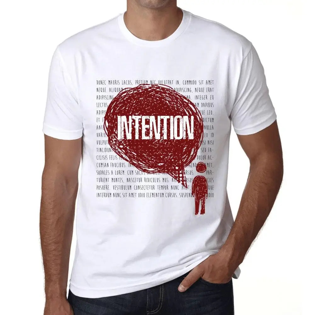 Men's Graphic T-Shirt Thoughts Intention Eco-Friendly Limited Edition Short Sleeve Tee-Shirt Vintage Birthday Gift Novelty