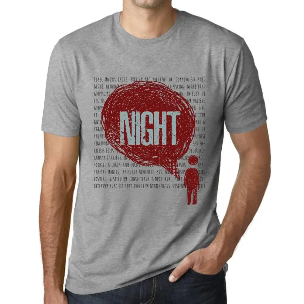 Men's Graphic T-Shirt Thoughts Night Eco-Friendly Limited Edition Short Sleeve Tee-Shirt Vintage Birthday Gift Novelty