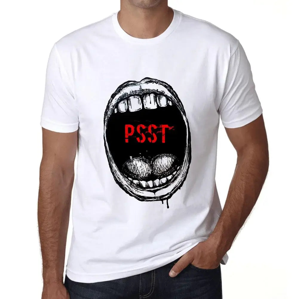 Men's Graphic T-Shirt Mouth Expressions Psst Eco-Friendly Limited Edition Short Sleeve Tee-Shirt Vintage Birthday Gift Novelty