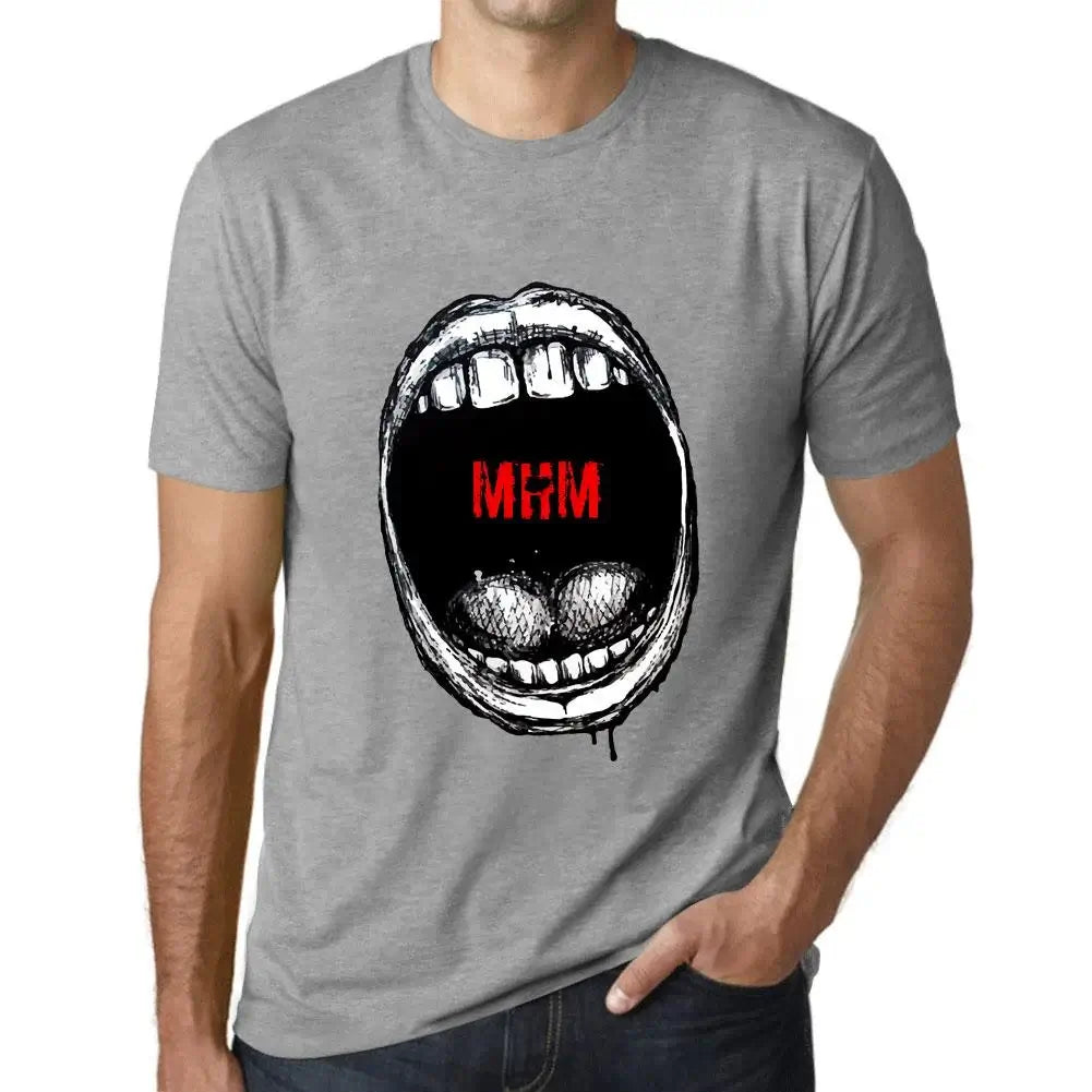 Men's Graphic T-Shirt Mouth Expressions Mhm Eco-Friendly Limited Edition Short Sleeve Tee-Shirt Vintage Birthday Gift Novelty