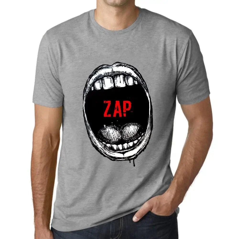 Men's Graphic T-Shirt Mouth Expressions Zap Eco-Friendly Limited Edition Short Sleeve Tee-Shirt Vintage Birthday Gift Novelty