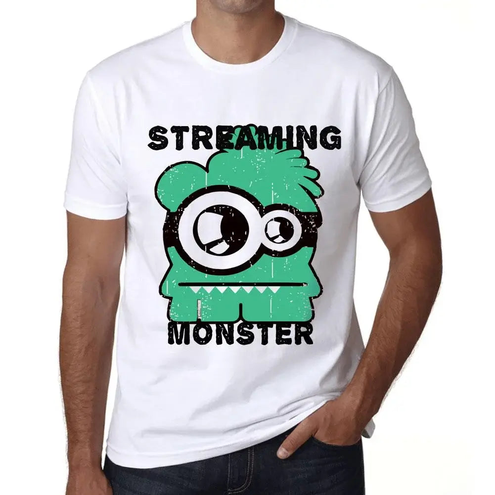 Men's Graphic T-Shirt Streaming Monster Eco-Friendly Limited Edition Short Sleeve Tee-Shirt Vintage Birthday Gift Novelty