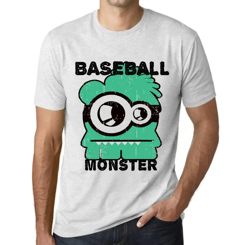 Men's Graphic T-Shirt Baseball Monster Eco-Friendly Limited Edition Short Sleeve Tee-Shirt Vintage Birthday Gift Novelty