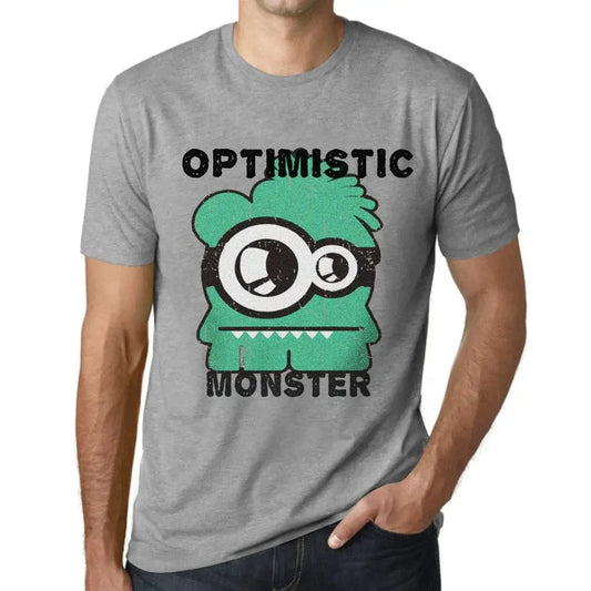 Men's Graphic T-Shirt Optimistic Monster Eco-Friendly Limited Edition Short Sleeve Tee-Shirt Vintage Birthday Gift Novelty