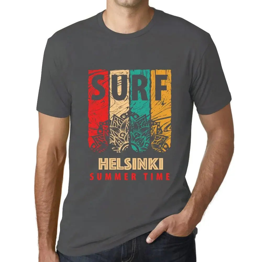 Men's Graphic T-Shirt Summer Time Surf In Helsinki Eco-Friendly Limited Edition Short Sleeve Tee-Shirt Vintage Birthday Gift Novelty