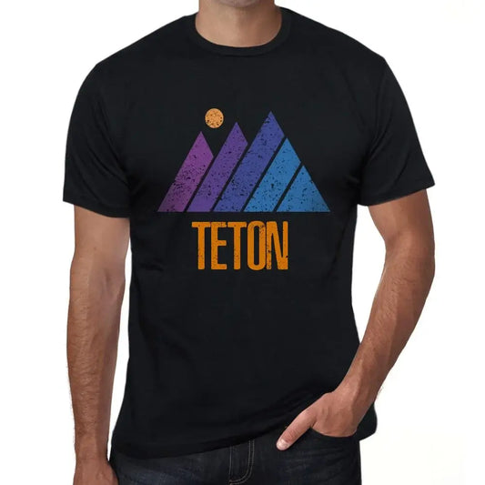 Men's Graphic T-Shirt Mountain Teton Eco-Friendly Limited Edition Short Sleeve Tee-Shirt Vintage Birthday Gift Novelty