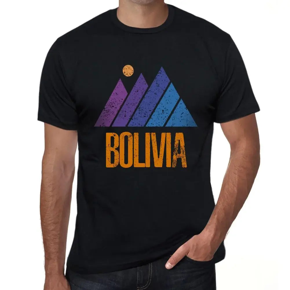 Men's Graphic T-Shirt Mountain Bolivia Eco-Friendly Limited Edition Short Sleeve Tee-Shirt Vintage Birthday Gift Novelty