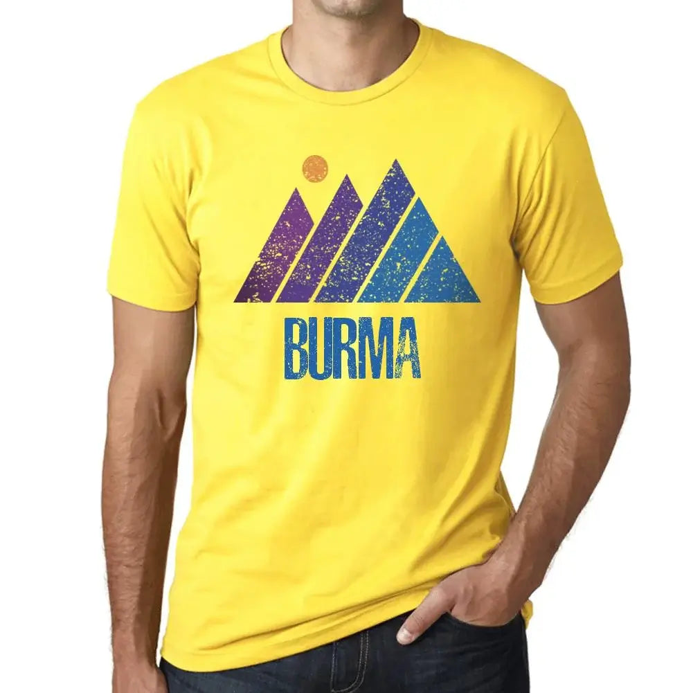 Men's Graphic T-Shirt Mountain Burma Eco-Friendly Limited Edition Short Sleeve Tee-Shirt Vintage Birthday Gift Novelty