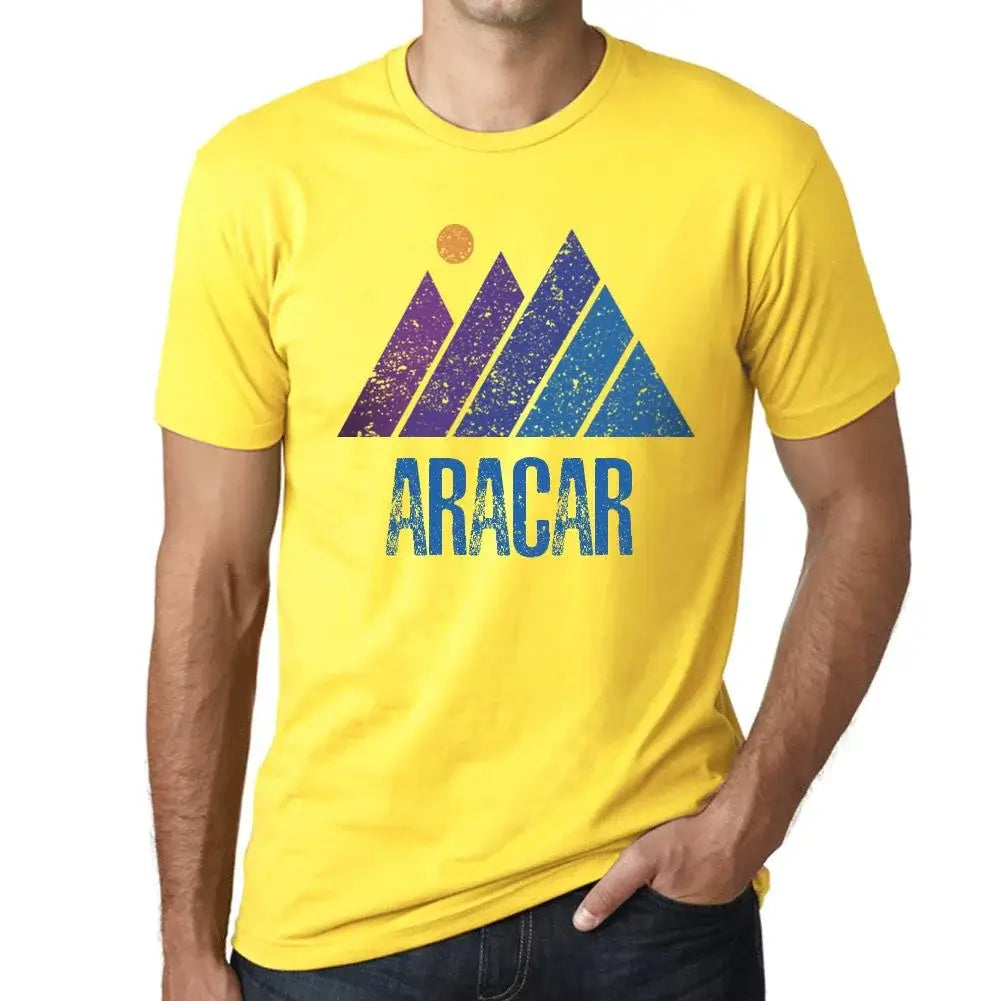 Men's Graphic T-Shirt Mountain Aracar Eco-Friendly Limited Edition Short Sleeve Tee-Shirt Vintage Birthday Gift Novelty