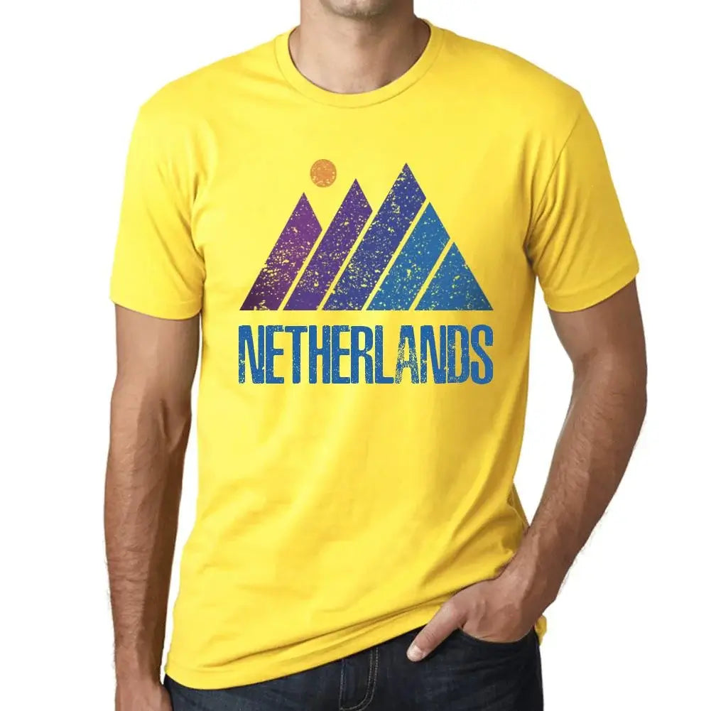 Men's Graphic T-Shirt Mountain Netherlands Eco-Friendly Limited Edition Short Sleeve Tee-Shirt Vintage Birthday Gift Novelty