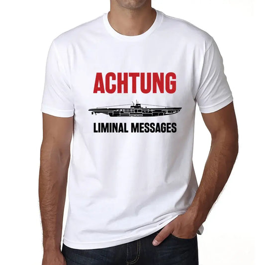 Men's Graphic T-Shirt Attention Sub Liminal News Submarine – Achtung Sub Liminal Nachrichten U-Boot – Eco-Friendly Limited Edition Short Sleeve Tee-Shirt Vintage Birthday Gift Novelty