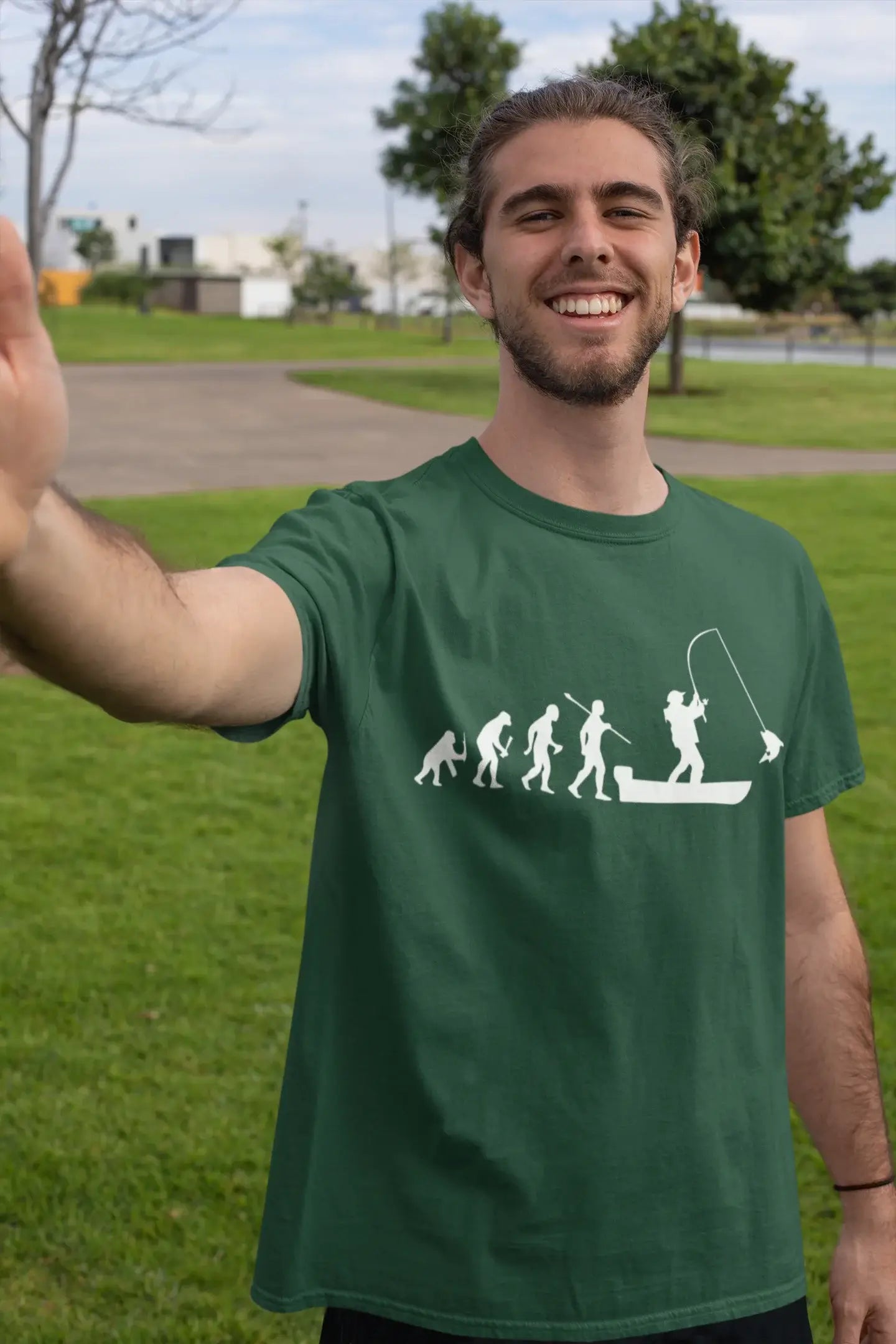 ULTRABASIC - Graphic Printed Men's Evolution of the Fishing Boat T-Shirt White