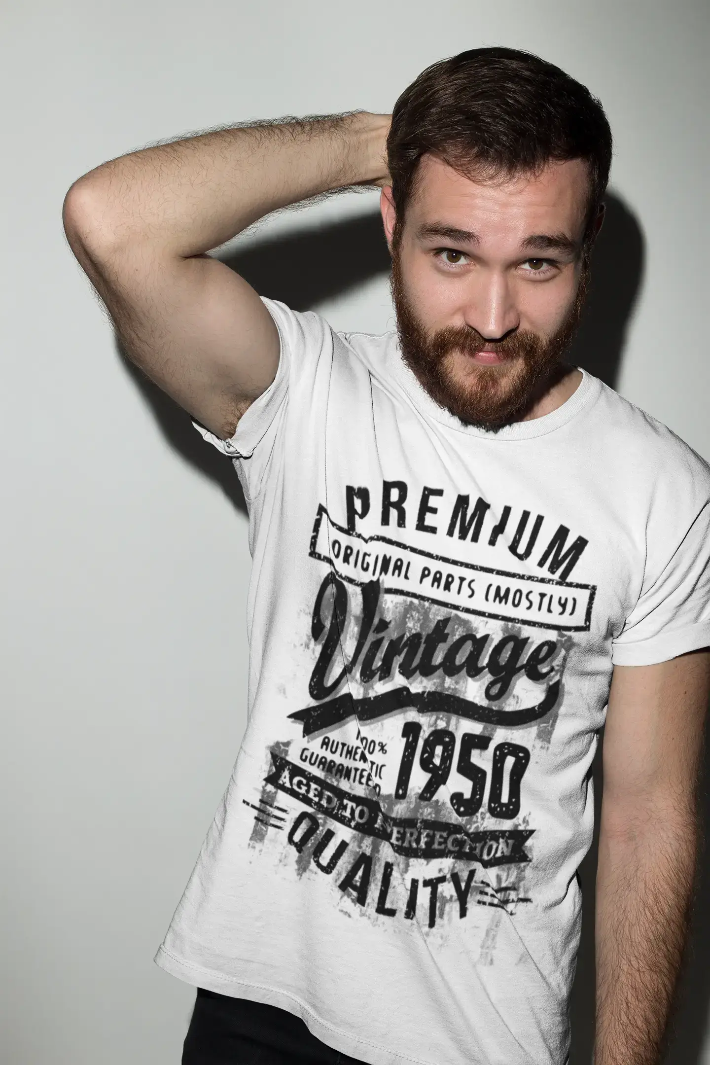 ULTRABASIC - Graphic Men's 1950 Aged to Perfection Birthday Gift T-Shirt