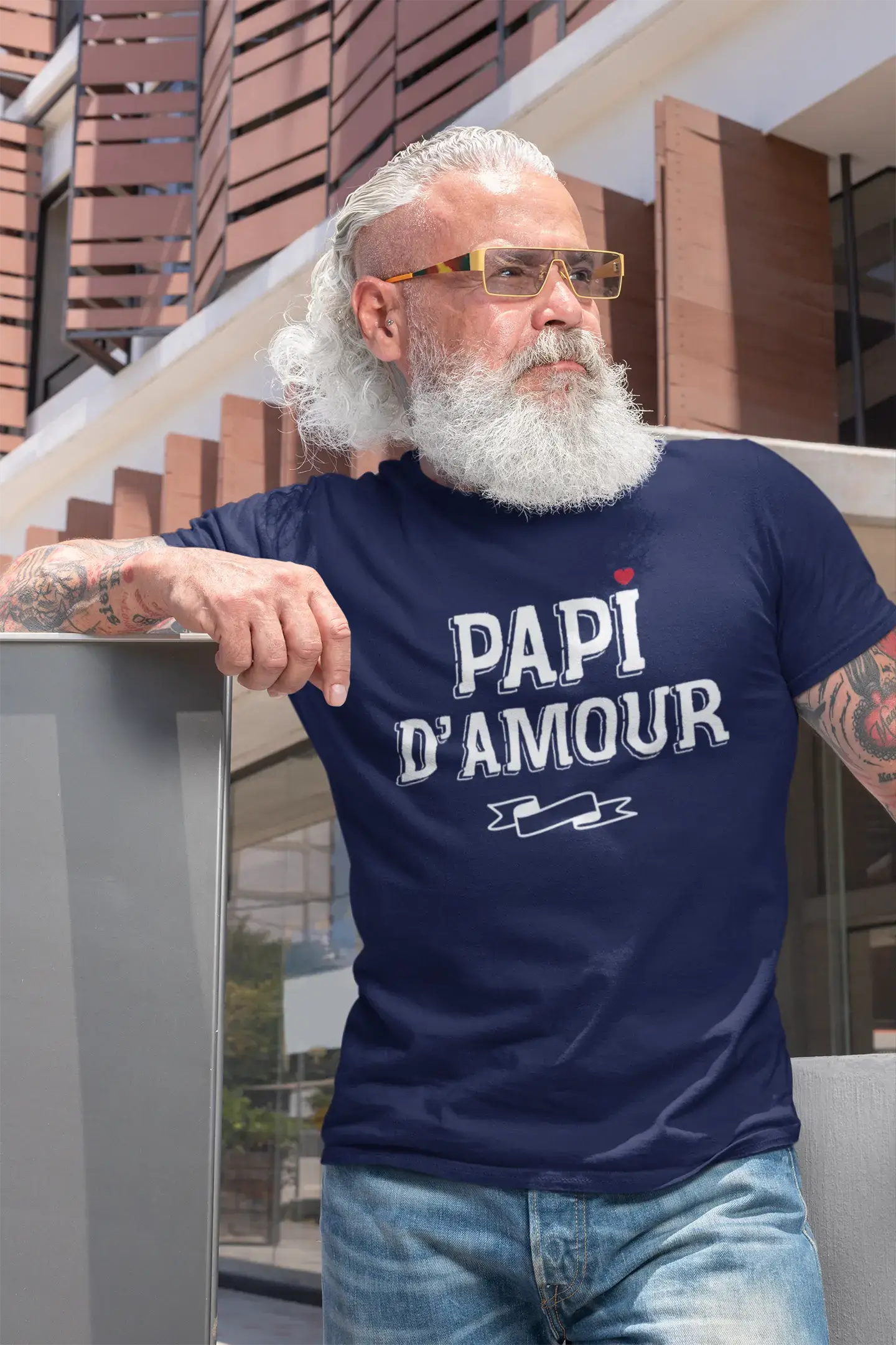 Homme T-shirt Graphique Papi D'Amour Cadeau Imprimé Tee-Shirt