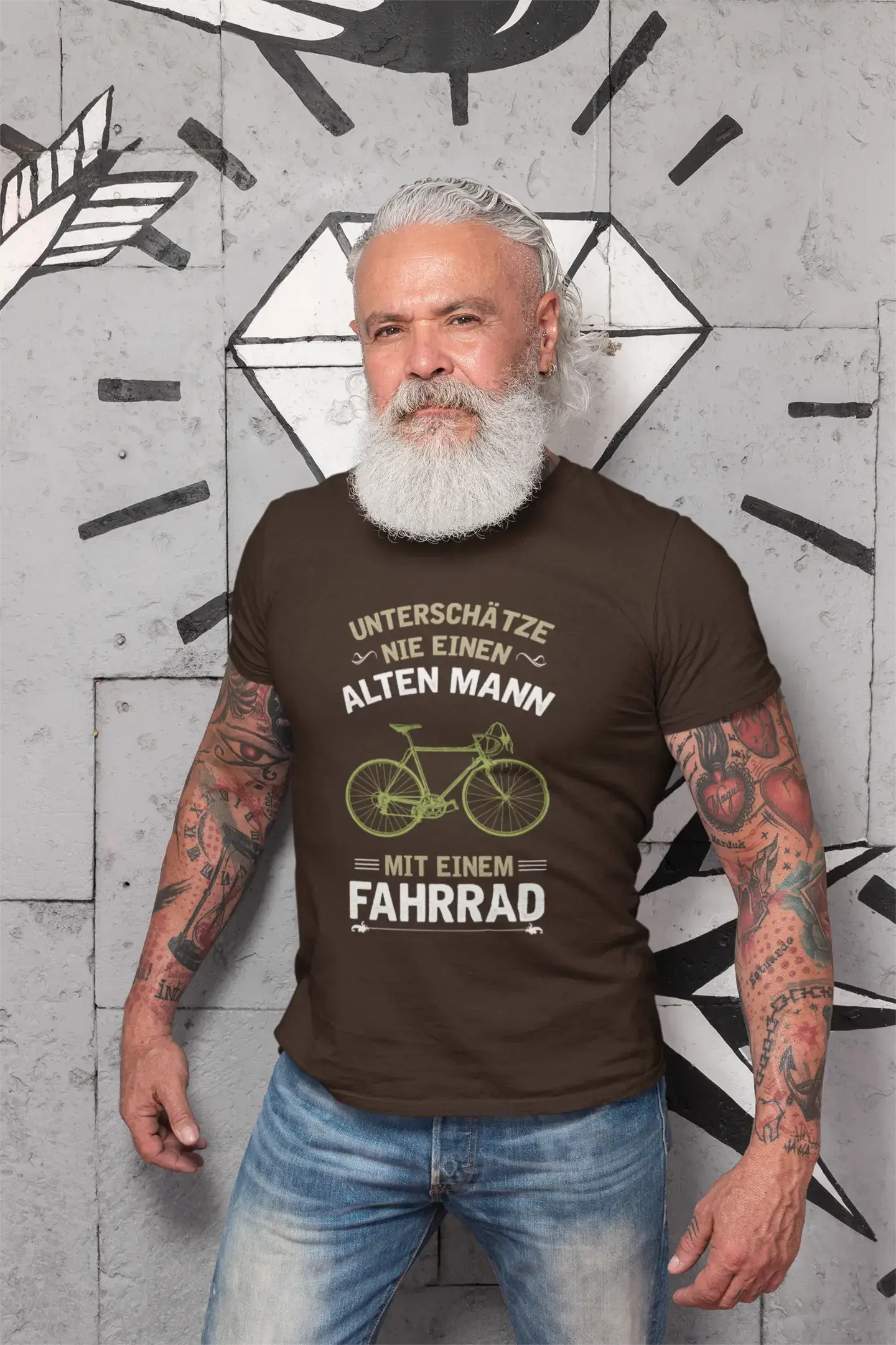 Men's Graphic T-Shirt Alten Mann Fahrrad Gift Idea