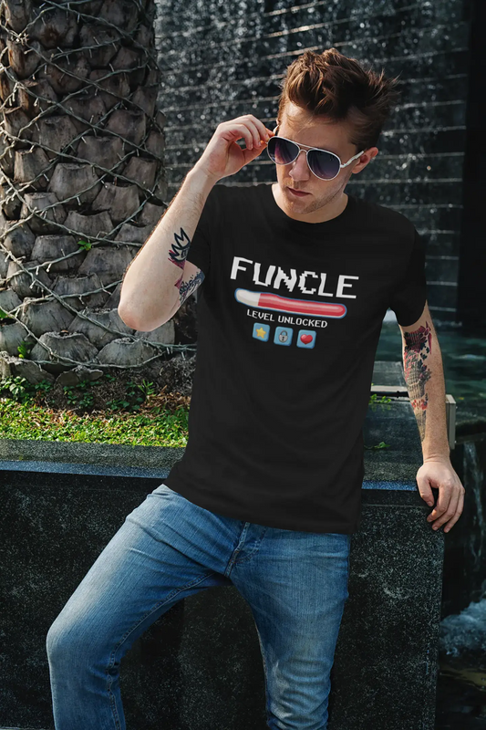 ULTRABASIC Men's Graphic T-Shirt Funcle Level Unlocked - Funny Gamer Shirt
