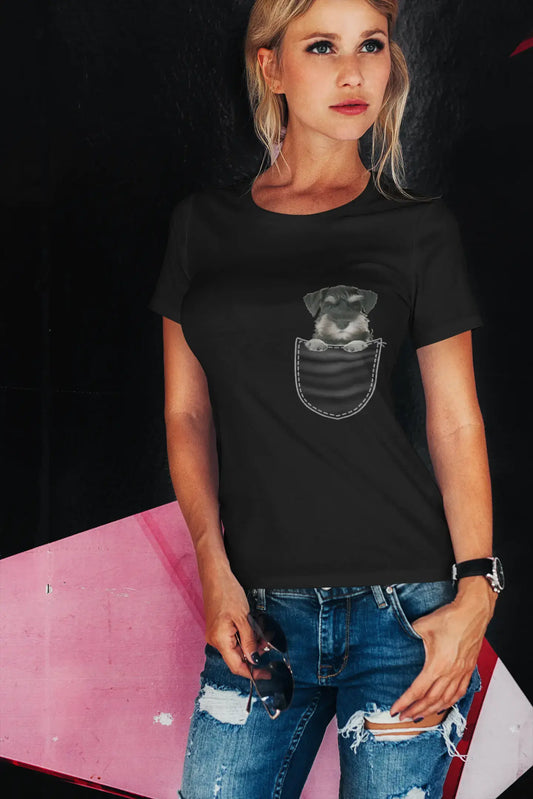 ULTRABASIC Graphic Women's T-Shirt Schnauzer - Cute Dog In Your Pocket