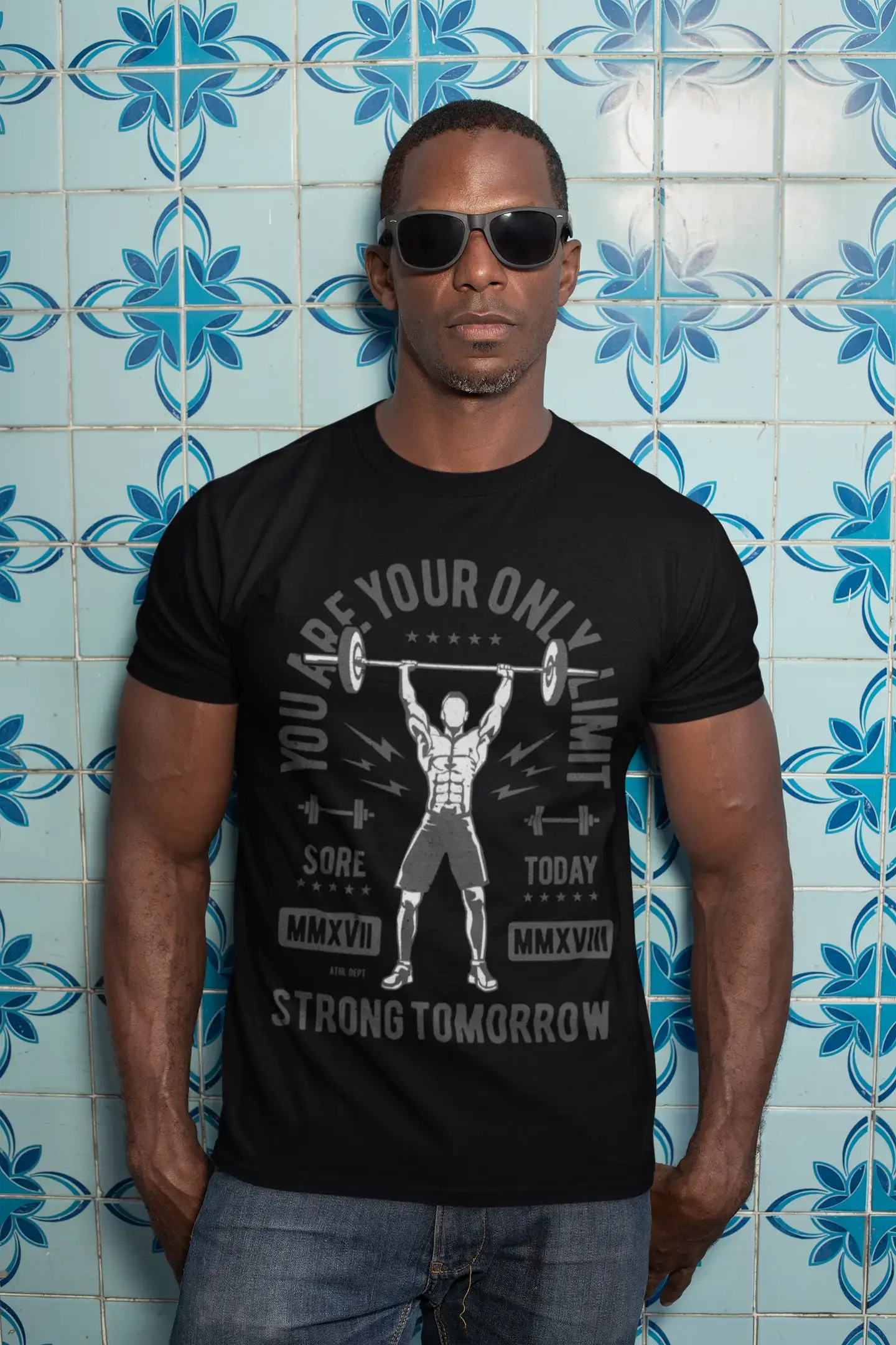 ULTRABASIC Men's T-Shirt You Are Your Only Limit - Strong Tomorrow Tee Shirt