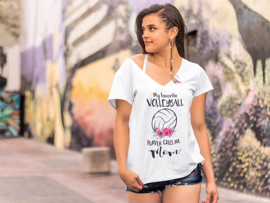 ULTRABASIC Women's T-Shirt My Favorite Volleyball Player Calls Me Mom Tee Shirt