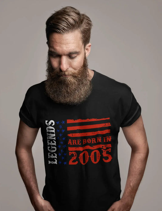 ULTRABASIC Men's T-Shirt Legends are Born in 2005 - US Flag 16th Birthday Gift Tee Shirt