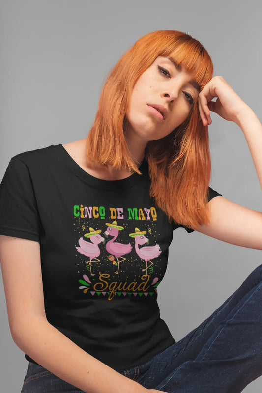 ULTRABASIC Women's Organic T-Shirt Cinco de Mayo Squad - Flamingos Mexican Tee Shirt