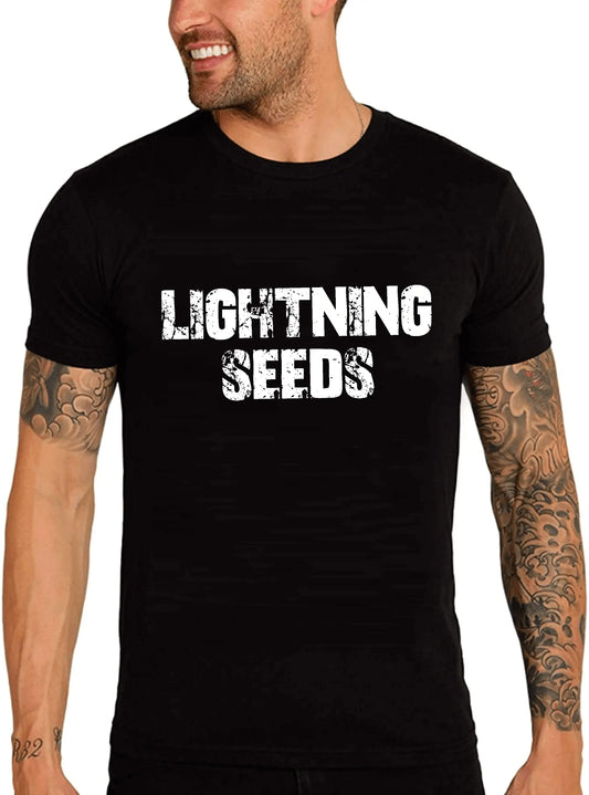 Men's Graphic T-Shirt Lightning Seeds Eco-Friendly Limited Edition Short Sleeve Tee-Shirt Vintage Birthday Gift Novelty