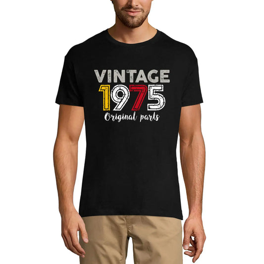 Men's Graphic T-Shirt Original Parts 1975 49th Birthday Anniversary 49 Year Old Gift 1975 Vintage Eco-Friendly Short Sleeve Novelty Tee