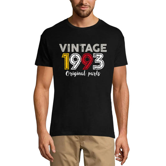 Men's Graphic T-Shirt Original Parts 1993 31st Birthday Anniversary 31 Year Old Gift 1993 Vintage Eco-Friendly Short Sleeve Novelty Tee