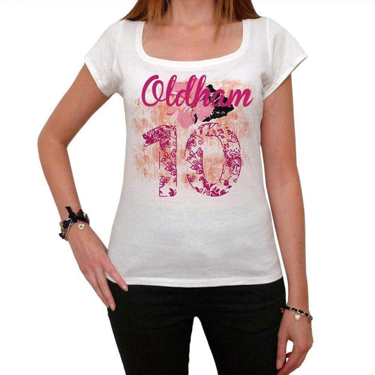 10, Oldham, Women's Short Sleeve Round Neck T-shirt 00008 - ultrabasic-com