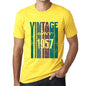 1957, Vintage Since 1957 Men's T-shirt Yellow Birthday Gift 00517 ultrabasic-com.myshopify.com