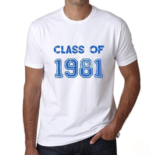 1981, Class of, white, Men's Short Sleeve Round Neck T-shirt 00094 - ultrabasic-com