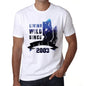 2003 Living Wild Since 2003 Mens T-Shirt White Birthday Gift 00508 - White / Xs - Casual