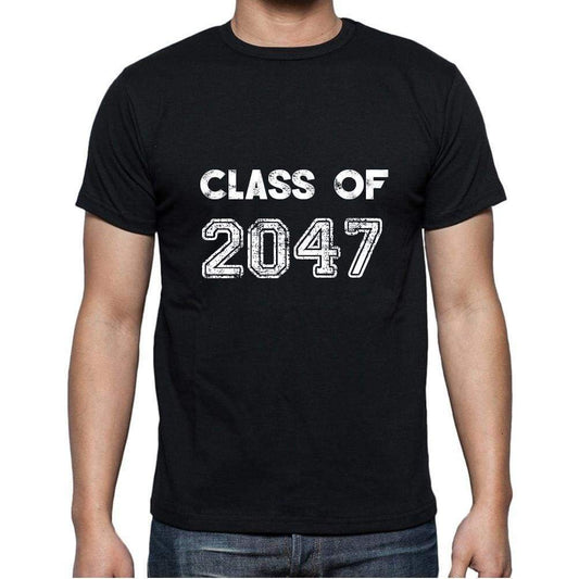 2047 Class Of Black Mens Short Sleeve Round Neck T-Shirt 00103 - Black / S - Casual