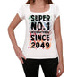 2049 Super No.1 Since 2049 Womens T-Shirt White Birthday Gift 00505 - White / Xs - Casual