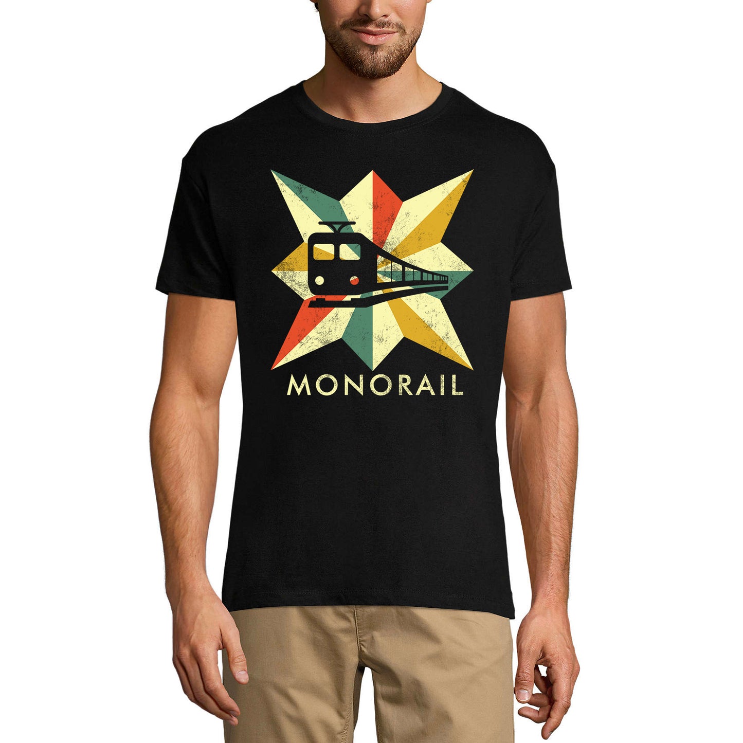 ULTRABASIC Men's Vintage T-Shirt Retro Monorail Tee Shirt