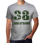 38 And Strong Men's T-shirt Grey Birthday Gift - Ultrabasic