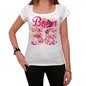 38 Bonn City With Number Womens Short Sleeve Round White T-Shirt 00008 - Casual