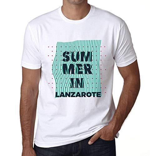 Ultrabasic - Homme Graphique Summer in Lanzarote Blanc
