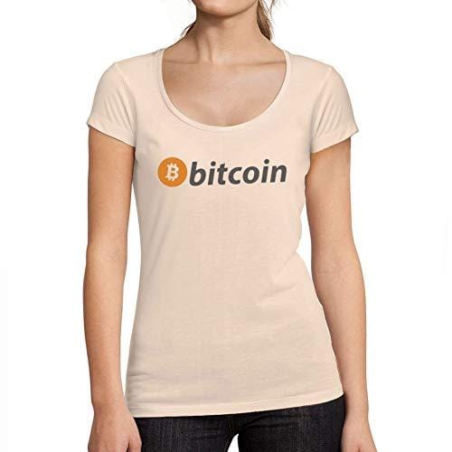 Ultrabasic - Tee-Shirt Femme Manches Courtes Bitcoin Soutien T-Shirt HODL BTC Crypto Commerçants Cadeau Imprimé Tée-Shirt Rose Crémeux
