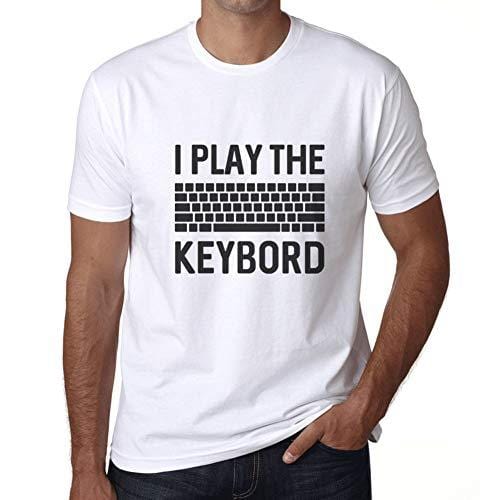 Ultrabasic - Homme T-Shirt Clavier de Joueur T-Shirt Cadeau Imprimé Tée-Shirt Blanco