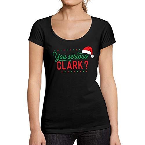 Ultrabasic - Tee-Shirt Femme Manches Courtes Serious Clark Christmas Noir Profond