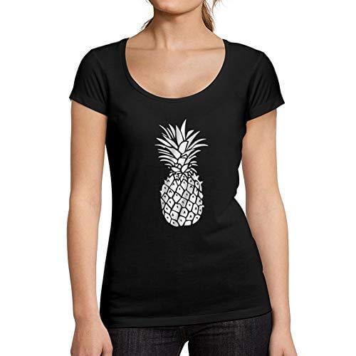 Ultrabasic - Tee-Shirt Femme col Rond Décolleté T-Shirt Drôle D'ananas