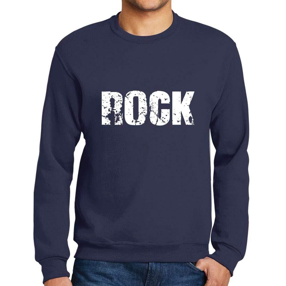 Homme Imprimé Graphique Sweat-Shirt Popular Words Rock French Marine
