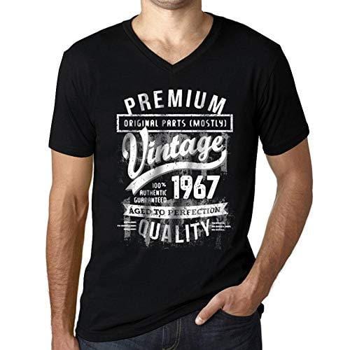 Ultrabasic - Homme Graphique 1967 Aged to Perfection Cadeau d'anniversaire Col V Tee Shirt