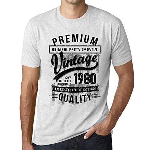 Ultrabasic - Homme T-Shirt Graphique 1980 Aged to Perfection Tee Shirt Cadeau d'anniversaire