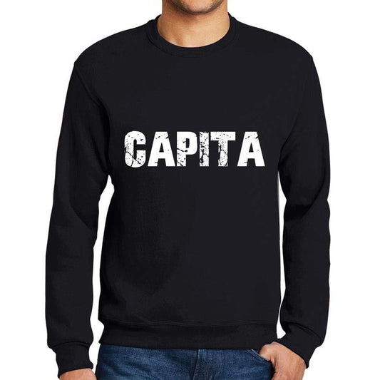 Ultrabasic Homme Imprimé Graphique Sweat-Shirt Popular Words Capita Noir Profond