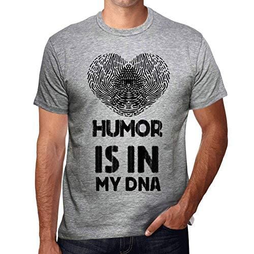 Ultrabasic - Homme T-Shirt Graphique Humor is in My DNA Gris Chine